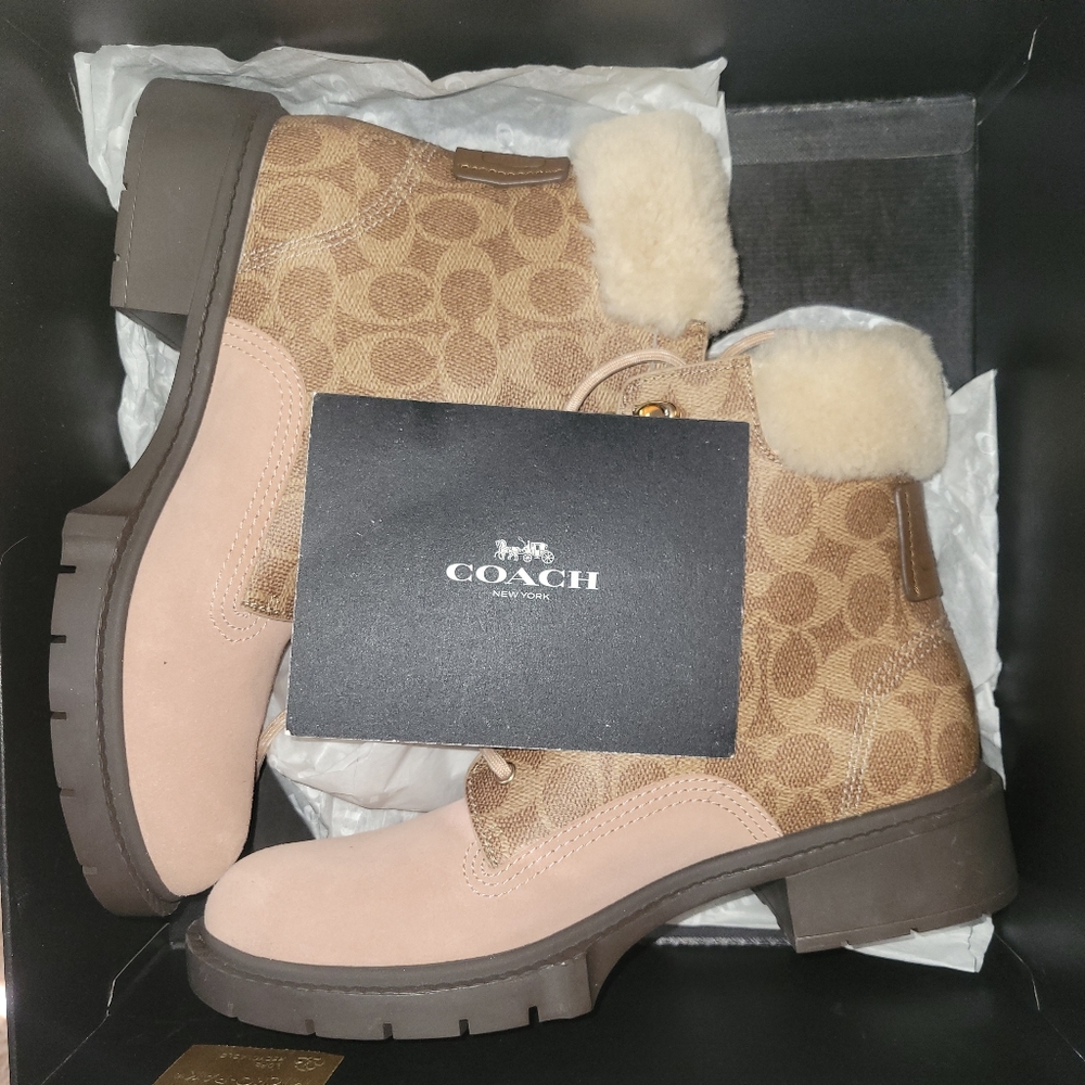 Unworn Dusty Rose Coach Booties size 9